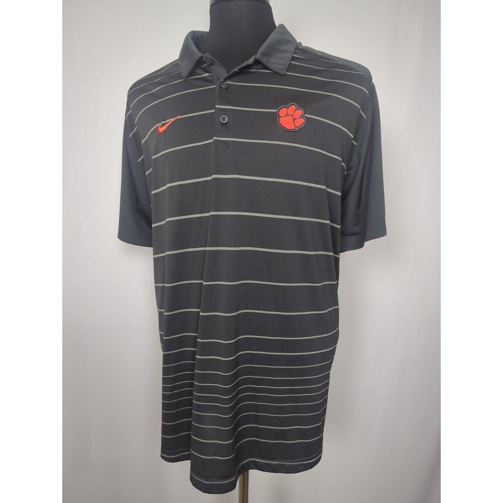 Clemson University Nike Dri-Fit Polo Men’s Size 3XL Black Orange Golf